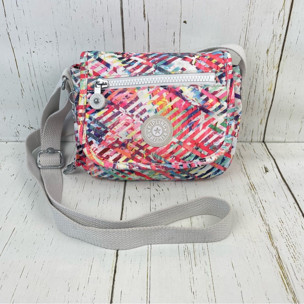 Kipling Sabian Multi-Colored Print Crossbody Purse